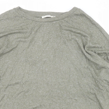 George Womens Green Round Neck  Viscose Pullover Jumper Size L