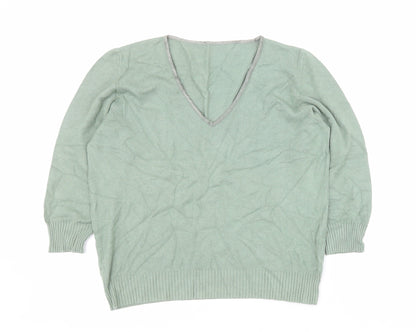 Womens UK Size 18 Marks and Spencer Green Pullover Jumper