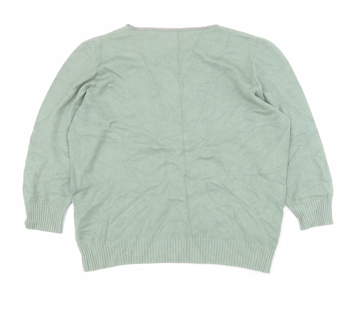 Womens UK Size 18 Marks and Spencer Green Pullover Jumper