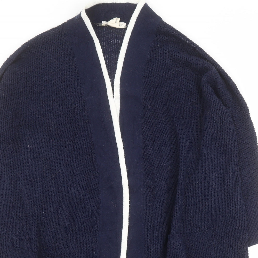 Womens UK Size L Retrology Blue Cardigan Jumper