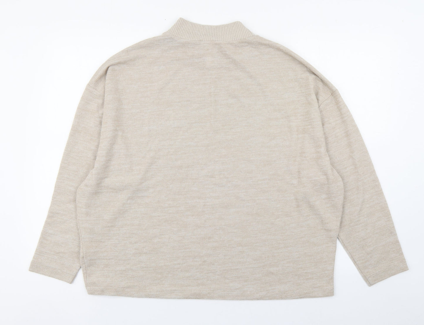 Womens UK Size M H&M Beige Pullover Jumper