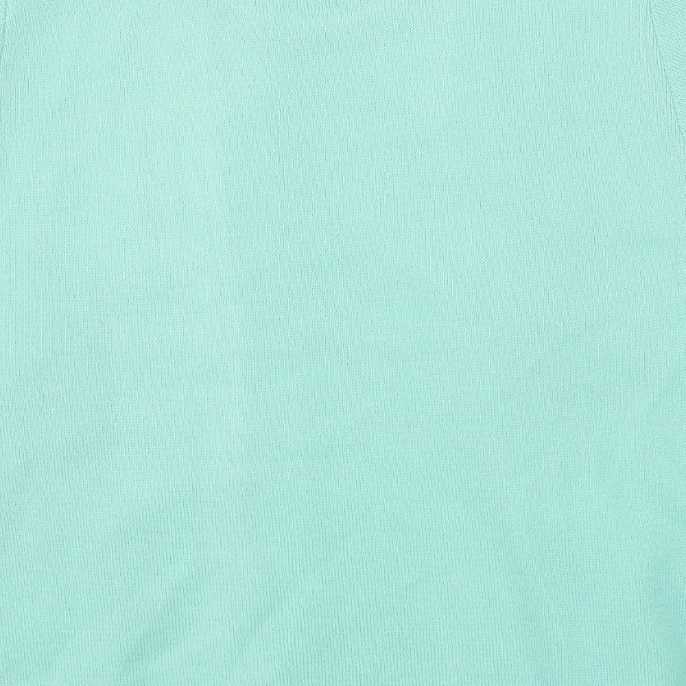 Womens UK Size L Pure & Natural Green Cardigan Jumper