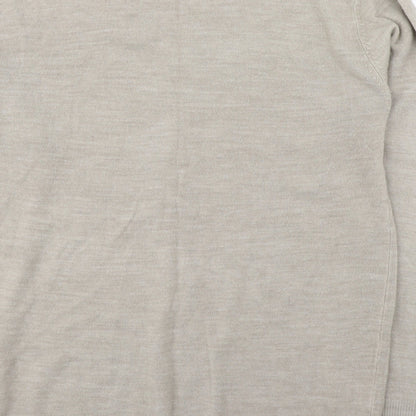 Matalan Mens Beige V-Neck  Acrylic Pullover Jumper Size L
