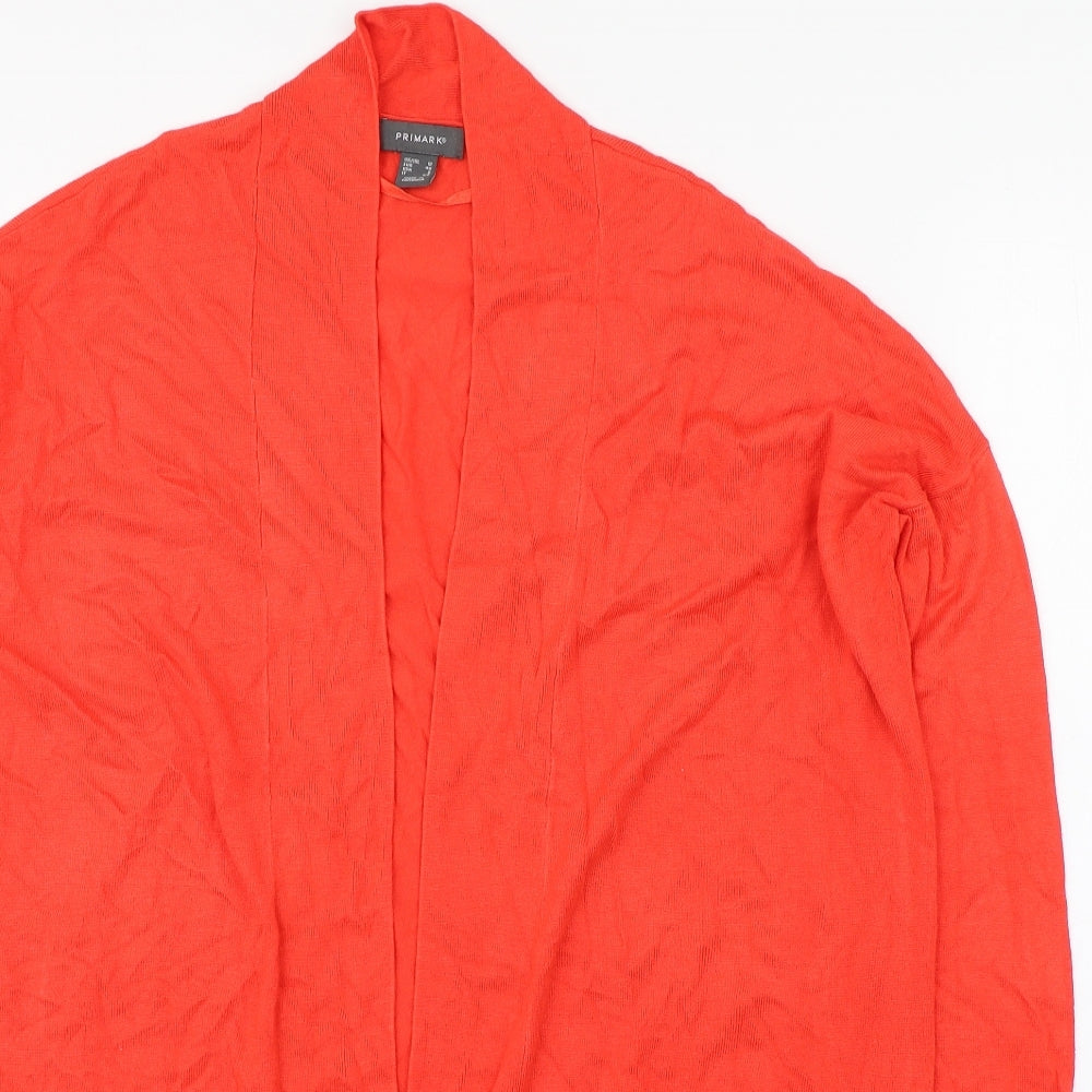 Primark Womens Red V-Neck  Viscose Cardigan Jumper Size 12