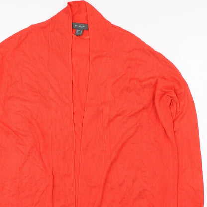 Primark Womens Red V-Neck  Viscose Cardigan Jumper Size 12