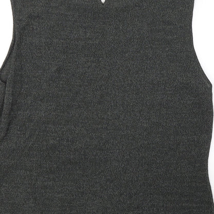 Womens UK Size M Planet Black Basic Tank
