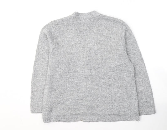 Womens UK Size S Florida Grey Cardigan Jumper