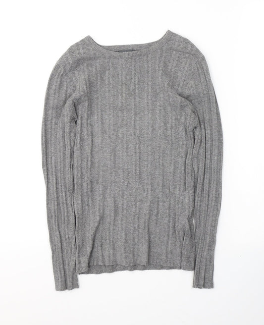 Primark Womens Grey Round Neck  Polyester Pullover Jumper Size 12