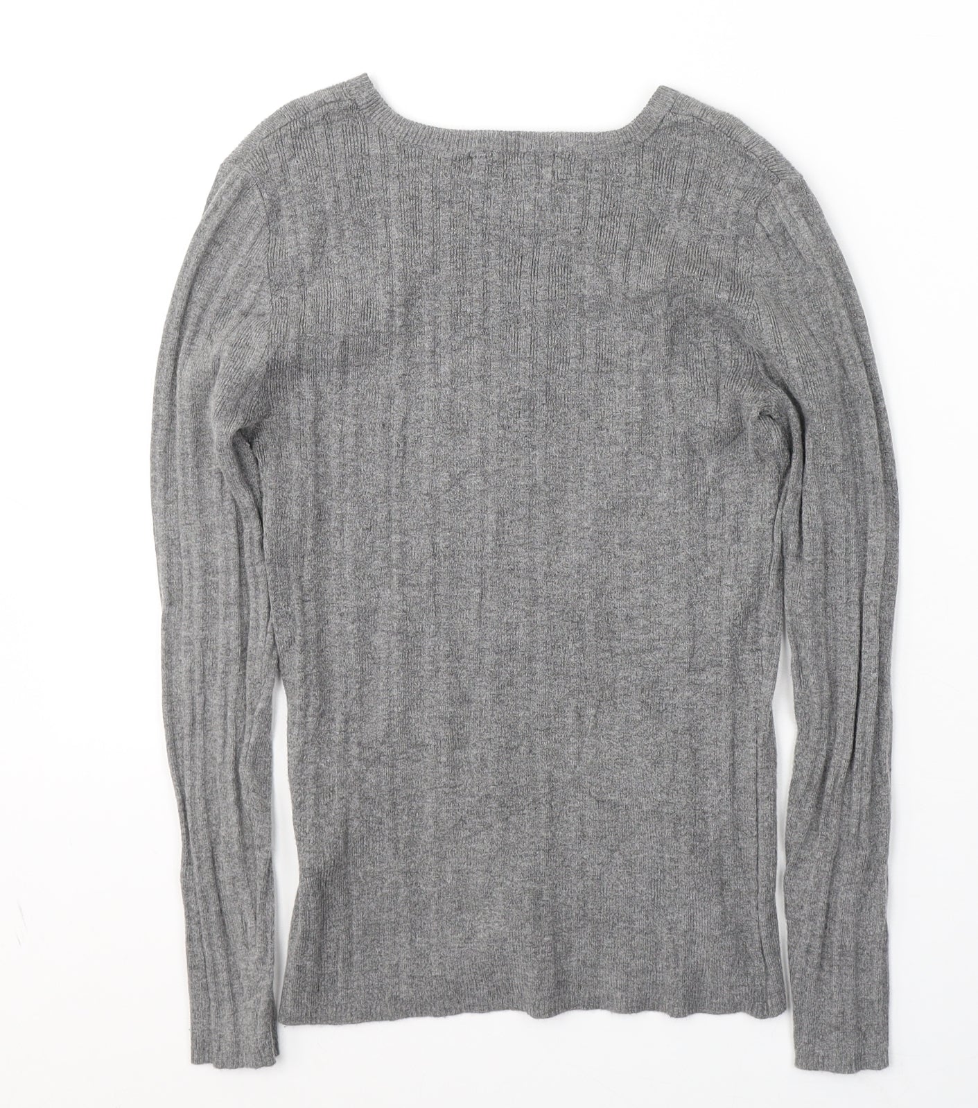 Primark Womens Grey Round Neck  Polyester Pullover Jumper Size 12