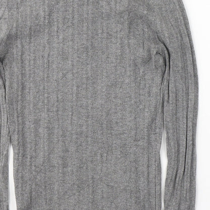 Primark Womens Grey Round Neck  Polyester Pullover Jumper Size 12