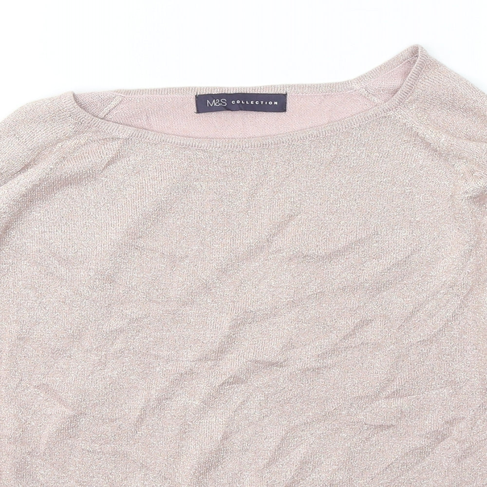 Womens UK Size 12 Marks and Spencer Pink Pullover Jumper