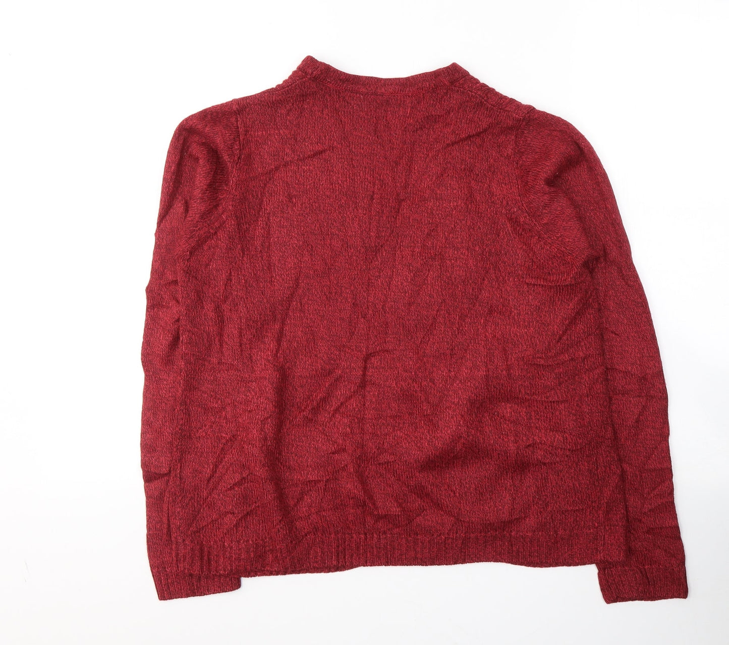 Womens UK Size 10 EWM Red Cardigan Jumper
