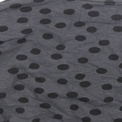 NEXT Girls Grey Polka Dot Cotton Pullover Sweatshirt Size 5-6 Years  Pullover