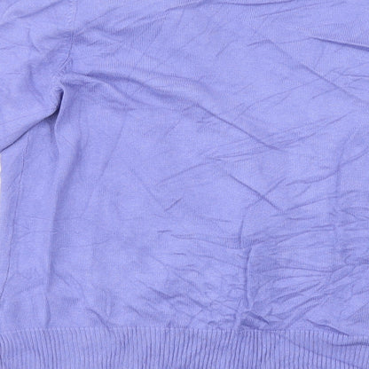 Womens UK Size M Sarah Hamilton Purple Cardigan Jumper