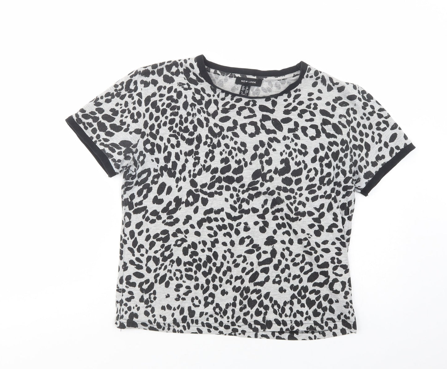 Womens UK Size 12 New Look Grey Basic T-Shirt