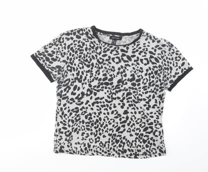 Womens UK Size 12 New Look Grey Basic T-Shirt