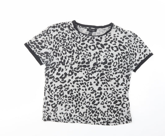 Womens UK Size 12 New Look Grey Basic T-Shirt