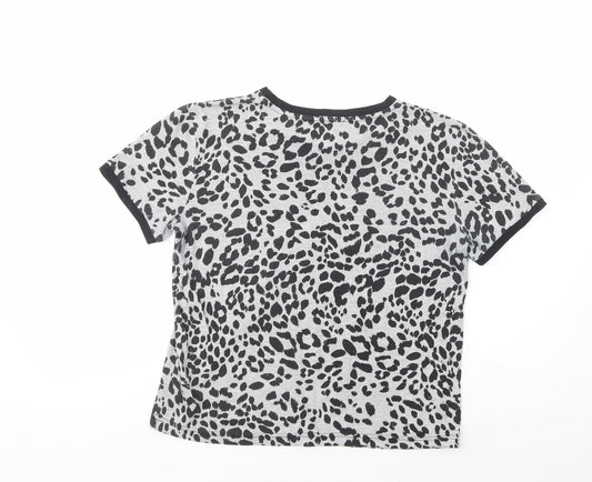 Womens UK Size 12 New Look Grey Basic T-Shirt