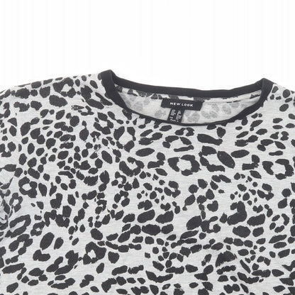 Womens UK Size 12 New Look Grey Basic T-Shirt