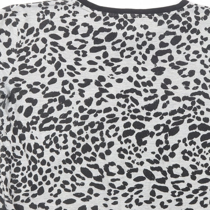 Womens UK Size 12 New Look Grey Basic T-Shirt