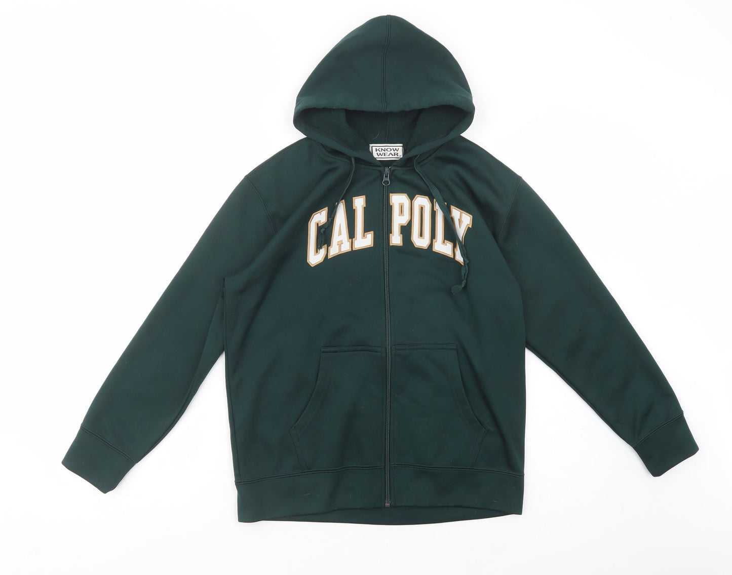 Know Wear Womens Green  Polyester Full Zip Hoodie Size M  Zip