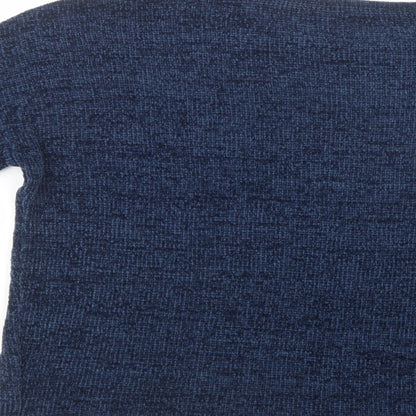 Ty Womens Blue Boat Neck  Acrylic Pullover Jumper Size 8