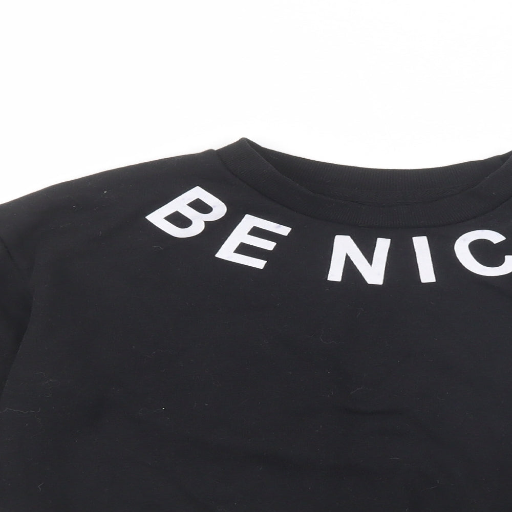 Primark Girls Black  Polyester Pullover Hoodie Size 13-14 Years  Pullover - Be Nice