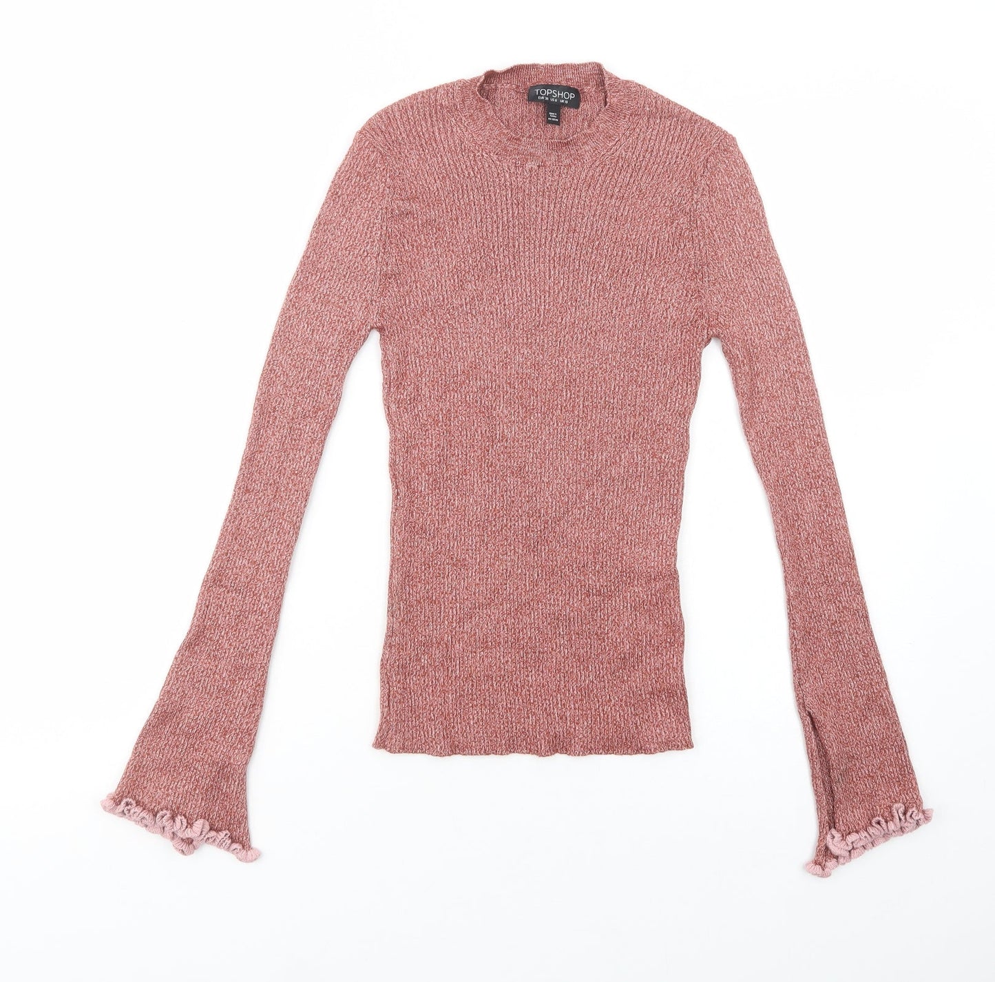 Womens UK Size 10 Topshop Pink Pullover Jumper