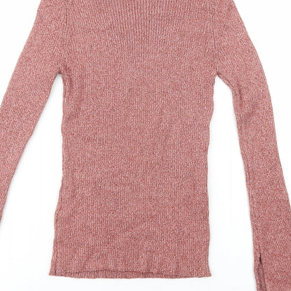 Womens UK Size 10 Topshop Pink Pullover Jumper