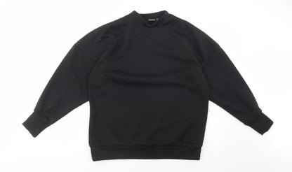 Boohoo Womens Black  Polyester Pullover Sweatshirt Size 12  Pullover