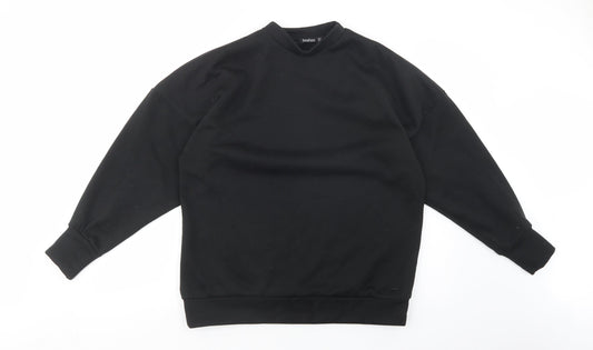 Boohoo Womens Black  Polyester Pullover Sweatshirt Size 12  Pullover