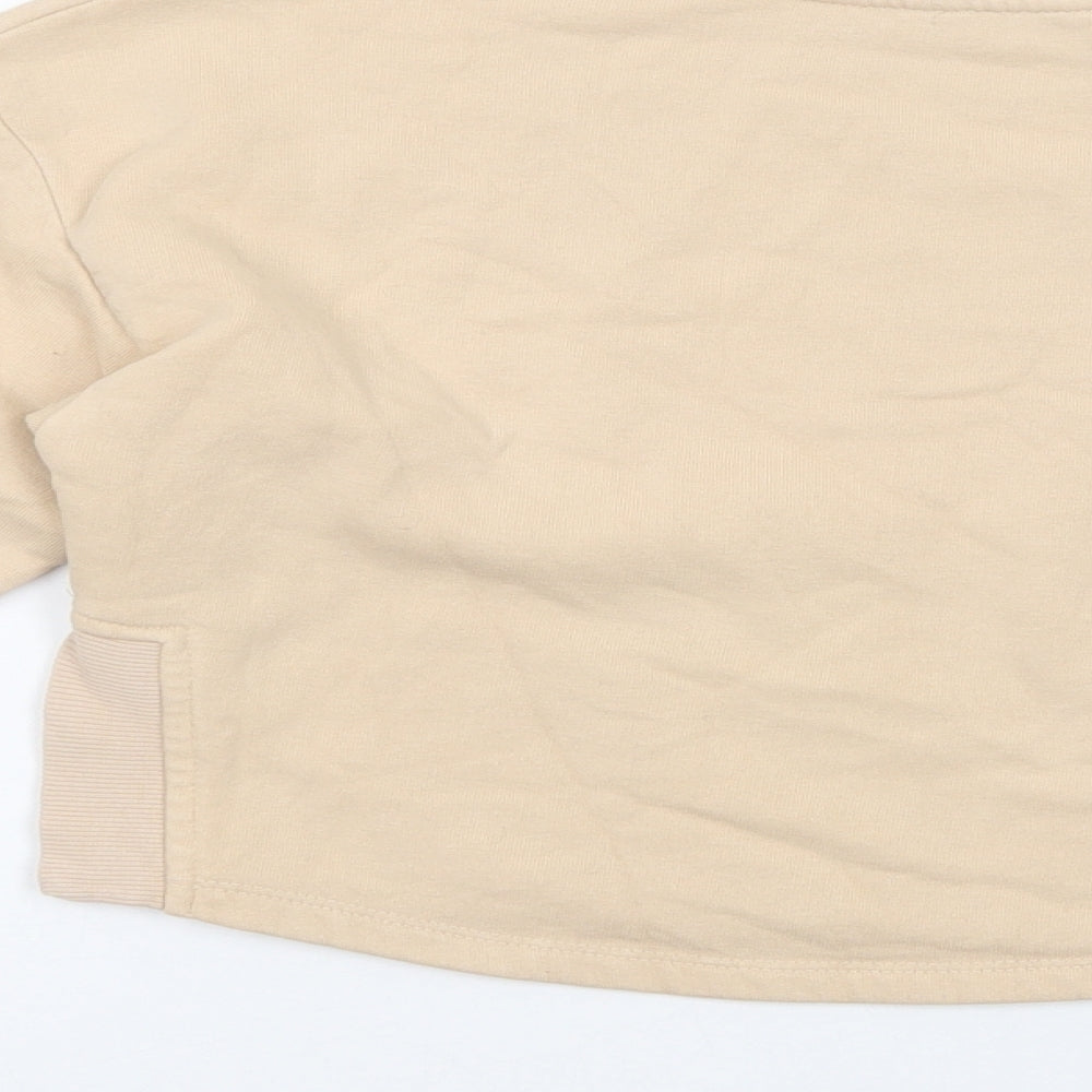 Primark Girls Beige  Cotton Pullover Sweatshirt Size 10-11 Years  Pullover - Good Vibes