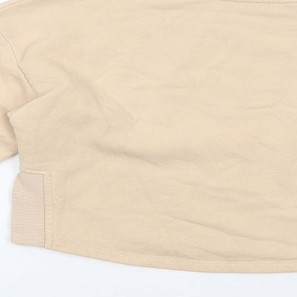 Primark Girls Beige  Cotton Pullover Sweatshirt Size 10-11 Years  Pullover - Good Vibes