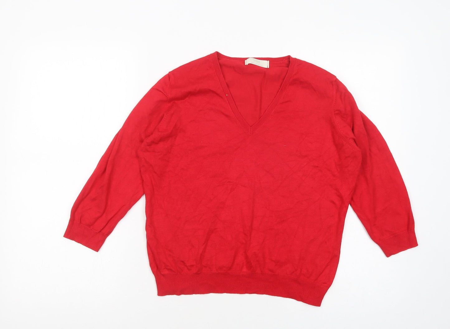 Womens UK Size 18 Marks and Spencer Red Pullover Jumper