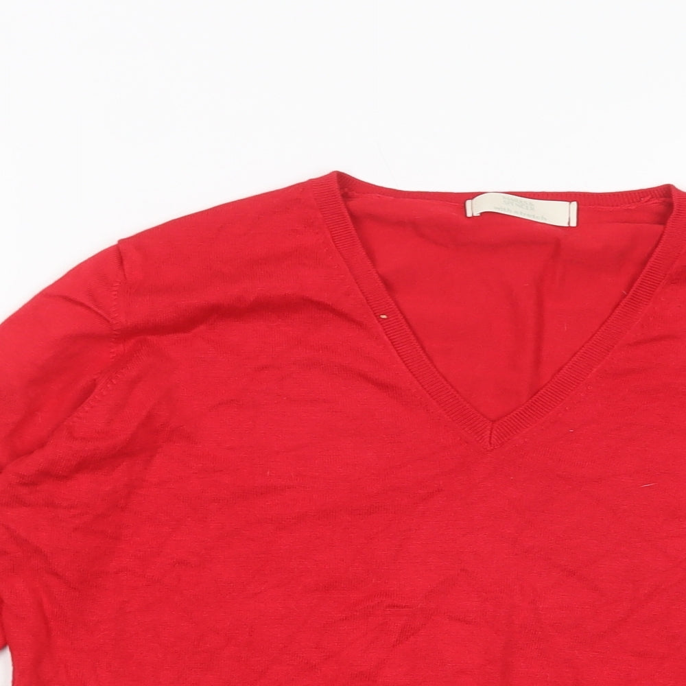Womens UK Size 18 Marks and Spencer Red Pullover Jumper