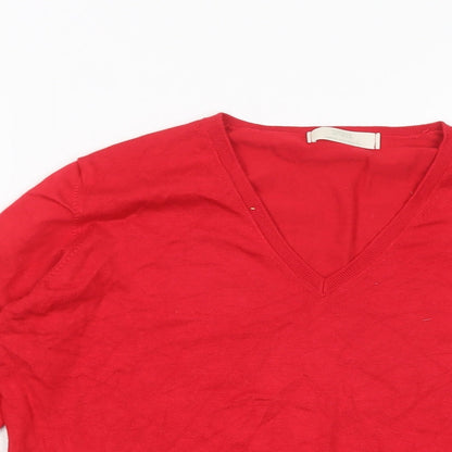 Womens UK Size 18 Marks and Spencer Red Pullover Jumper