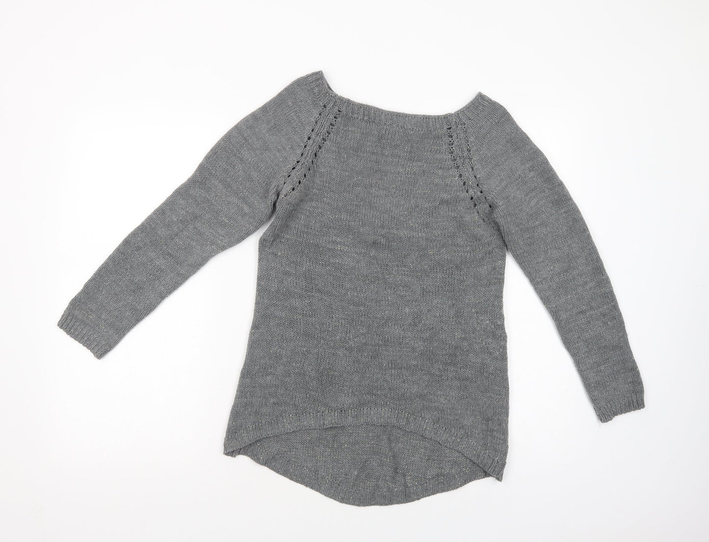 Womens UK Size S Made in Italy Grey Pullover Jumper