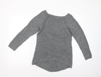 Womens UK Size S Made in Italy Grey Pullover Jumper