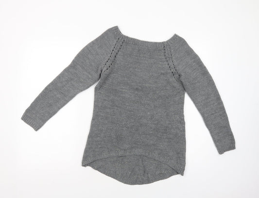 Womens UK Size S Made in Italy Grey Pullover Jumper