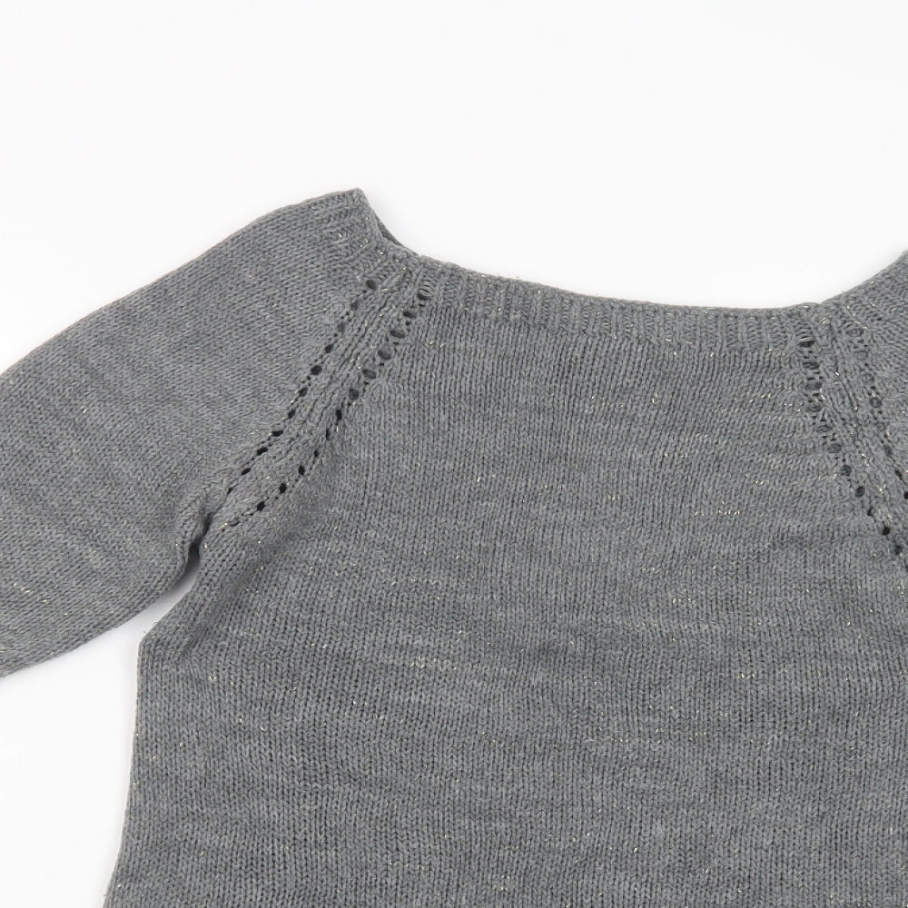 Womens UK Size S Made in Italy Grey Pullover Jumper