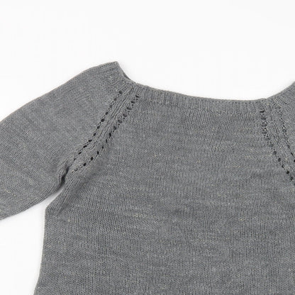 Womens UK Size S Made in Italy Grey Pullover Jumper
