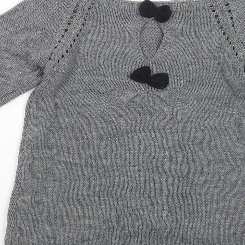Womens UK Size S Made in Italy Grey Pullover Jumper