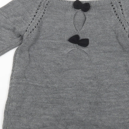 Womens UK Size S Made in Italy Grey Pullover Jumper