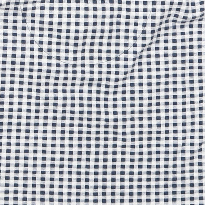 TU Girls Blue Check Cotton Basic T-Shirt Size 6 Years Crew Neck Pullover