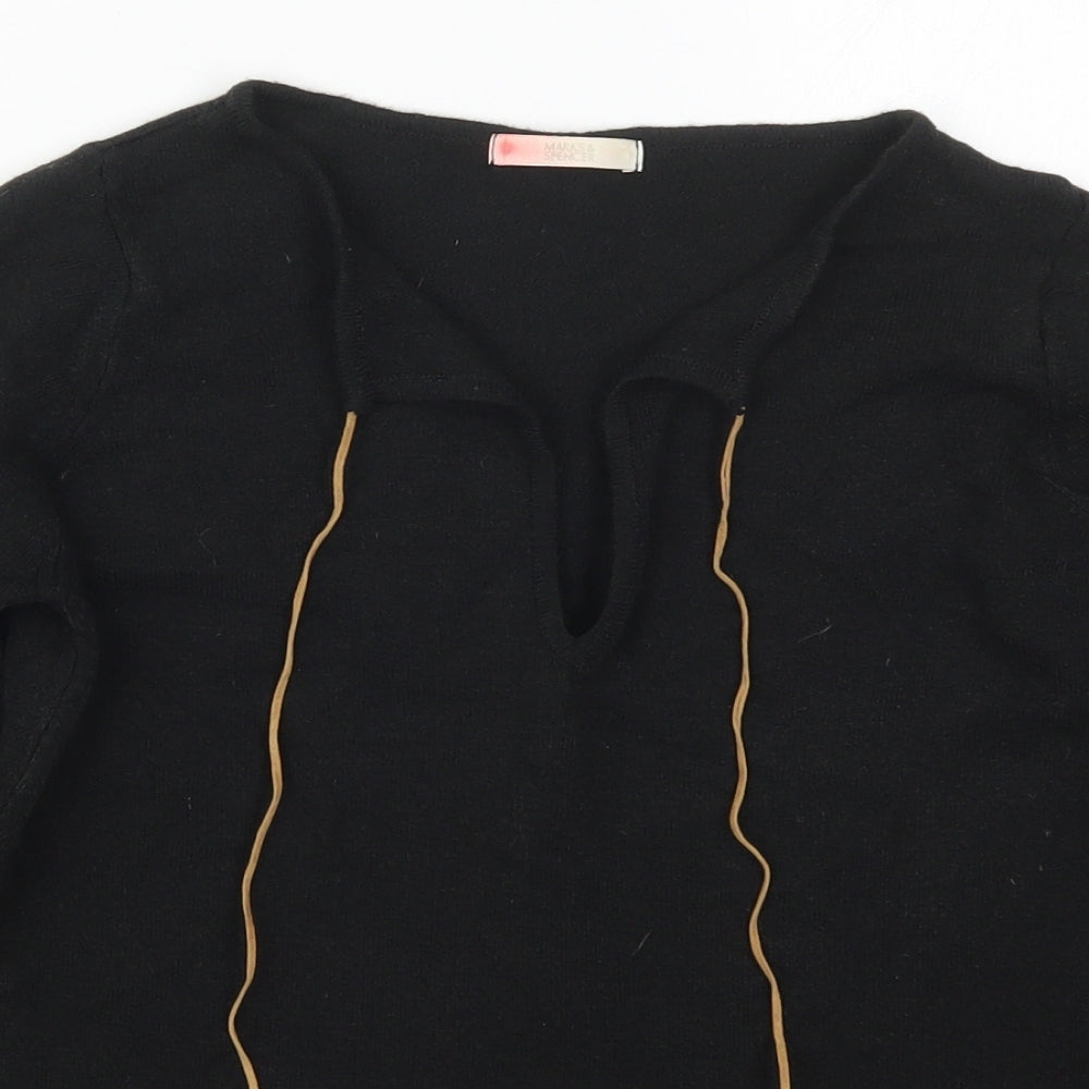 Womens UK Size 10 Marks and Spencer Black Pullover Jumper