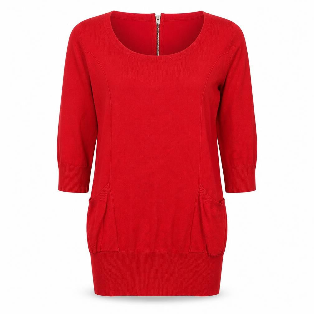 Womens UK Size 12 Internacionale Red Pullover Jumper