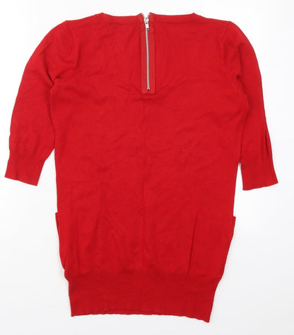 Womens UK Size 12 Internacionale Red Pullover Jumper