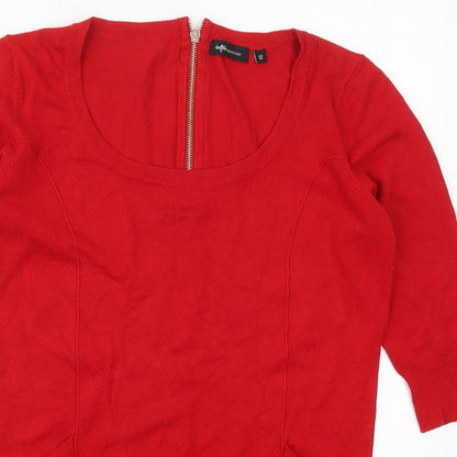 Womens UK Size 12 Internacionale Red Pullover Jumper