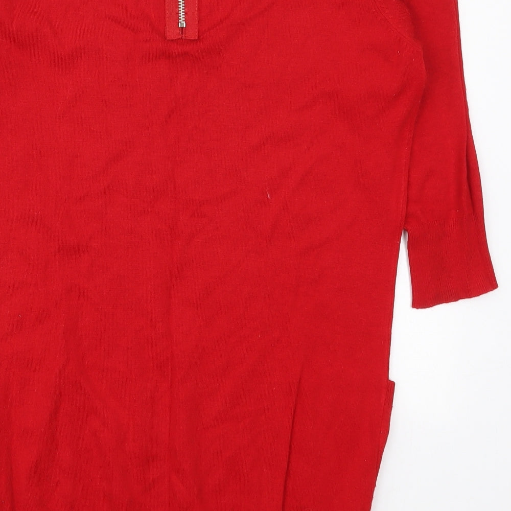 Womens UK Size 12 Internacionale Red Pullover Jumper