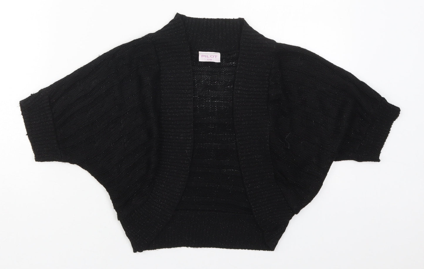 Womens UK Size S Pilot Black Cardigan Jumper
